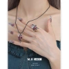 Original design dark style snake wound heart ring, sweet, cool, light luxury, niche and high-end index finger ring wholesale Specification image